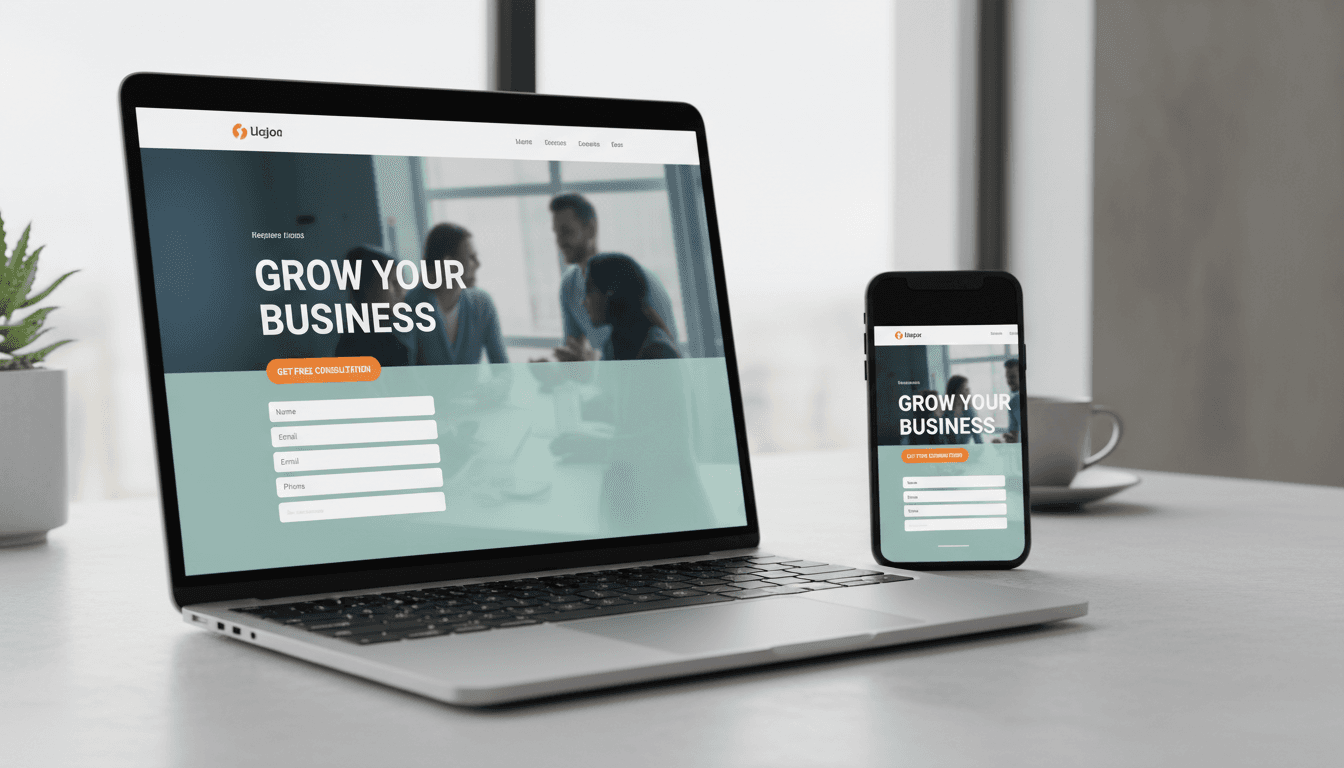 Professional website on multiple devices
